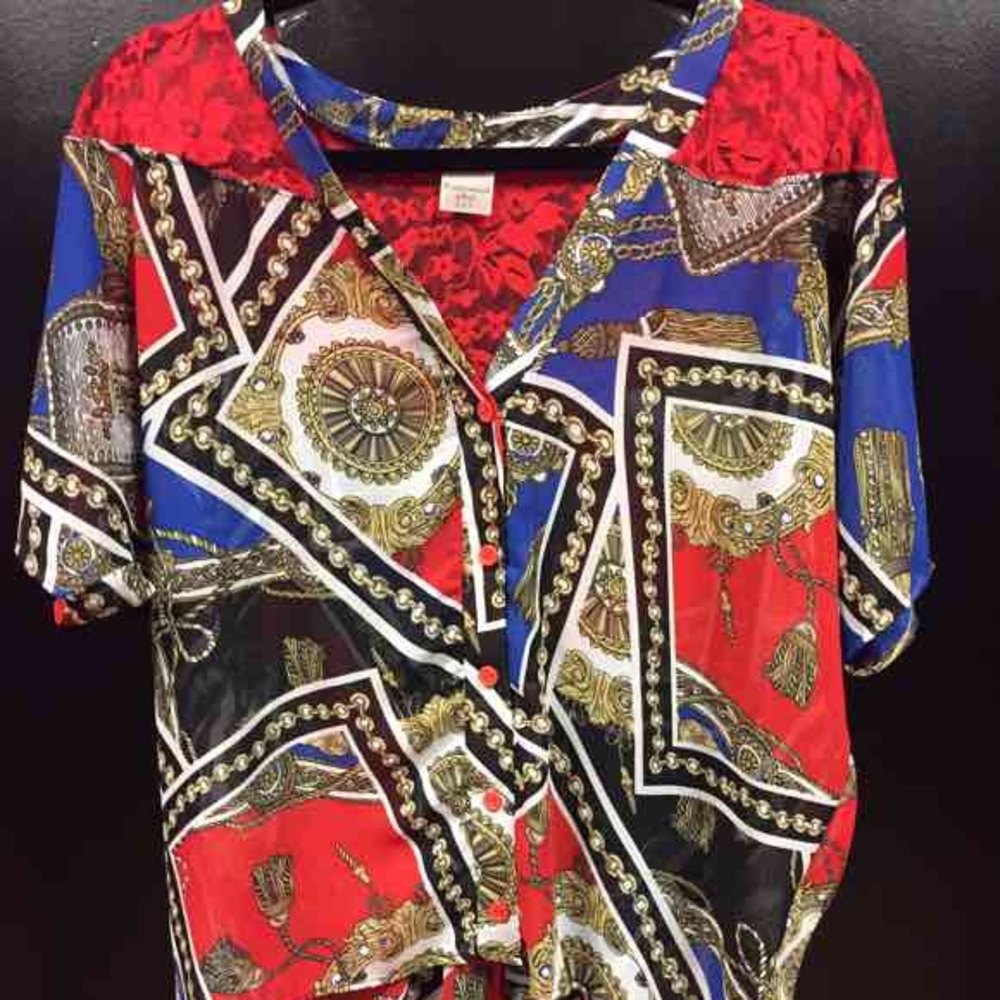 Plus Size Printed Top